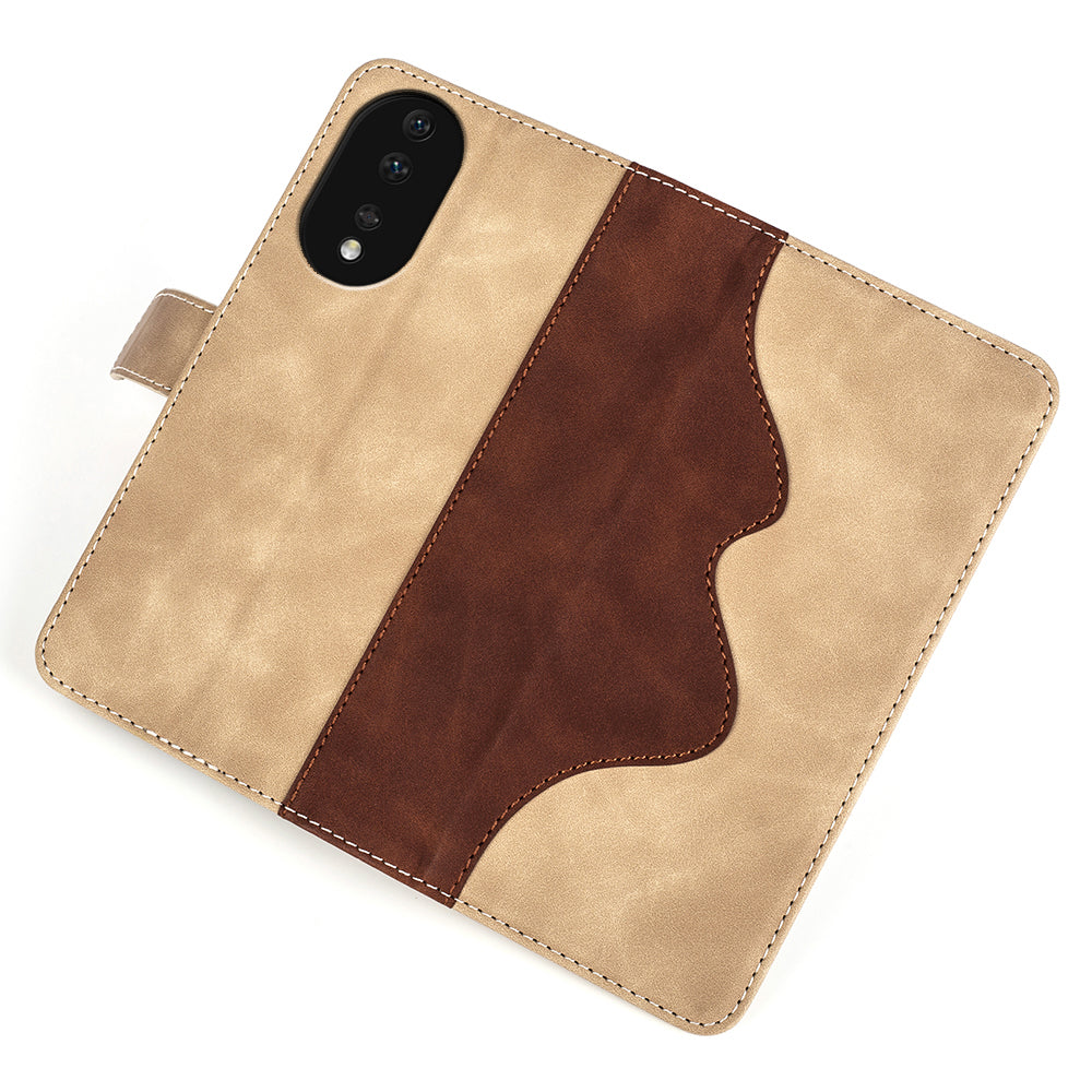 Mobile Phone Cover for Honor 80 5G Overall Coverage PU Leather Magnetic Clasp Bi-color Design Stand Wallet Cell Phone Case Mobile Phone Cover for Honor 80 5G Overall Coverage PU Leather Magnetic Clasp Bi-color Design Stand Wallet Cell Phone Case